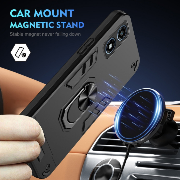 Motorola G24 Power/ G24/ G04s. Funda con anillo compatible con soportes magnéticos.
