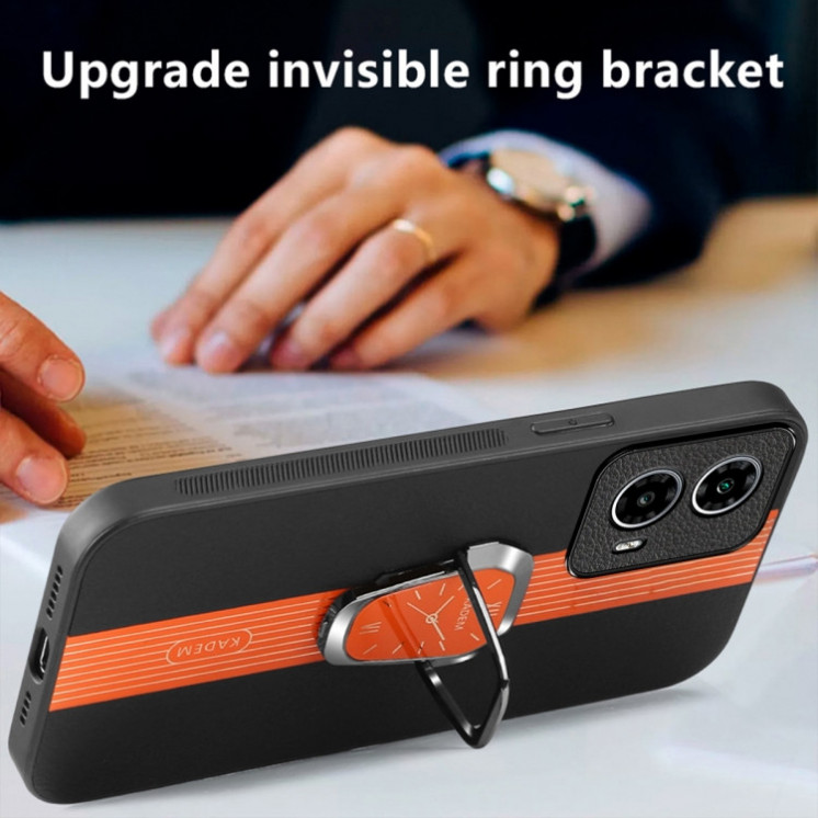Motorola G24/G04/ E14. Funda leather case con anillo stand