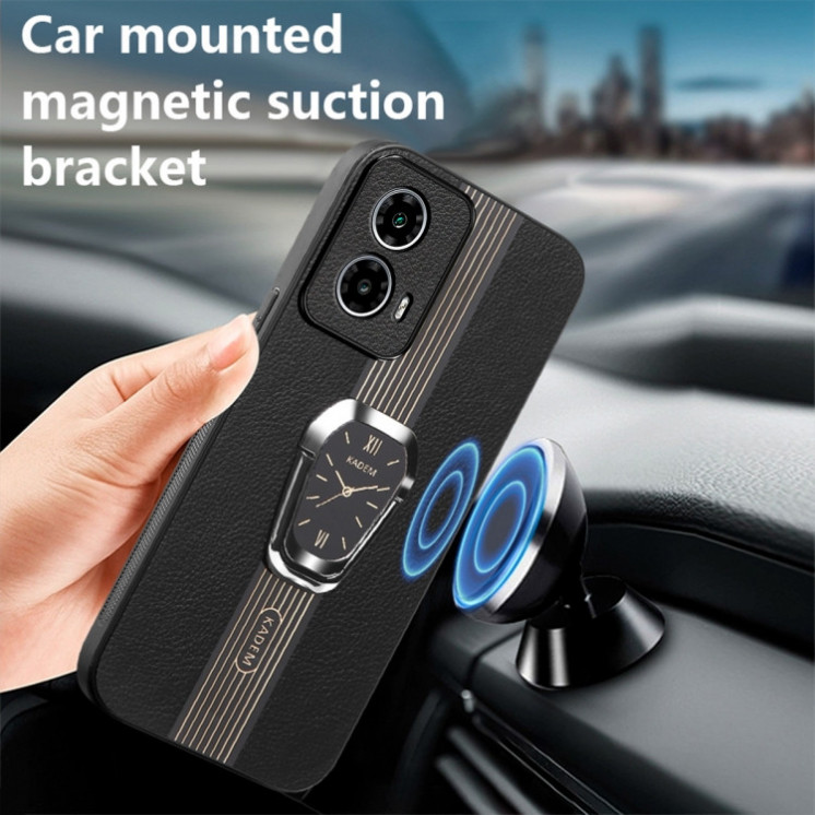Motorola G24/G04/ E14. Funda leather case con anillo stand