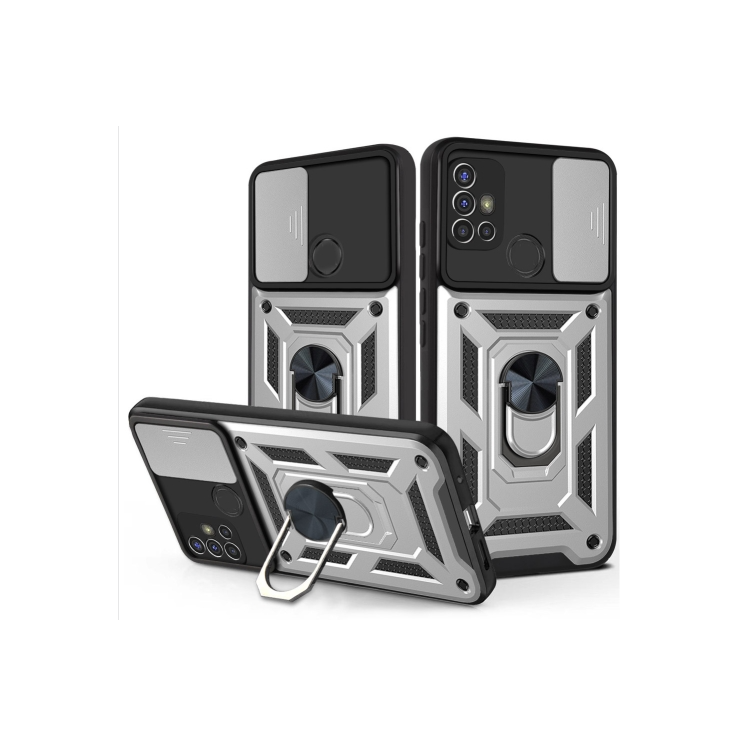 Motorola G30. Funda camshield con anillo