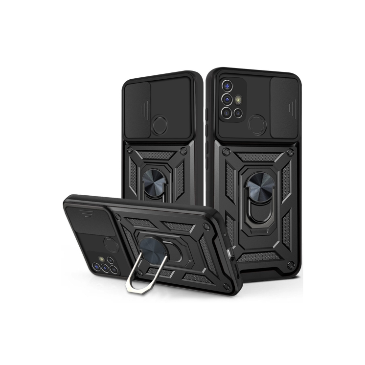 Motorola G30. Funda camshield con anillo
