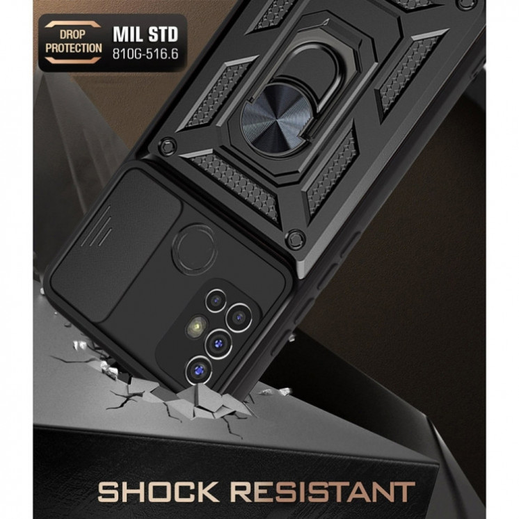 Motorola G30. Funda camshield con anillo