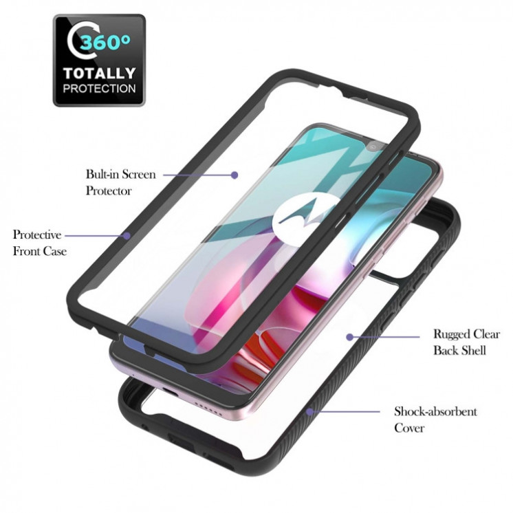 Motorola G30/G20/G10. Funda 360° con protector de pantalla