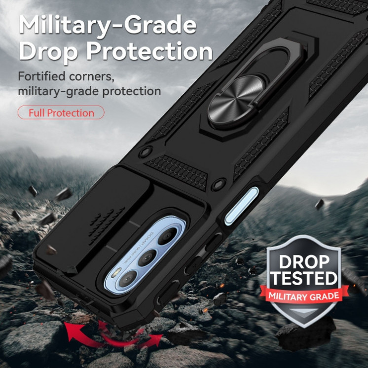 Motorola G31/G41. Funda Armor camshield con anillo
