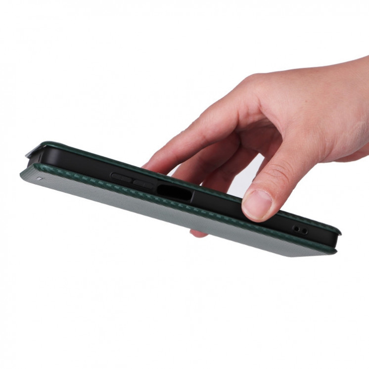 TCL 40 NxtPaper. Funda leather case textura fibra de carbono con cierre magnético