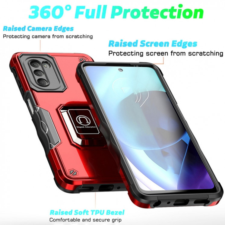 Motorola G51. Funda Armor con anillo