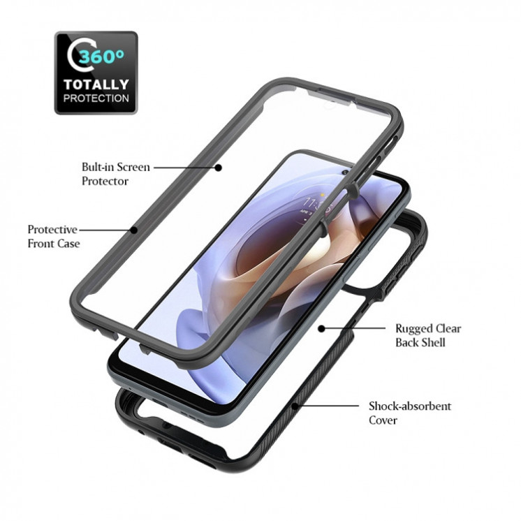 Motorola G51. Funda 360 con protector de pantalla.