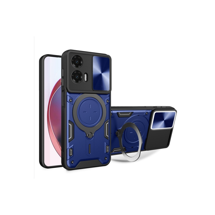 Motorola G35. Funda Camshield con anillo stand