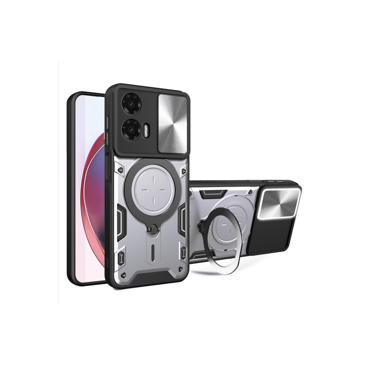 Motorola G35. Funda Camshield con anillo stand