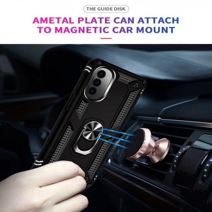 Motorola G52/G82. Funda Armor con anillo.