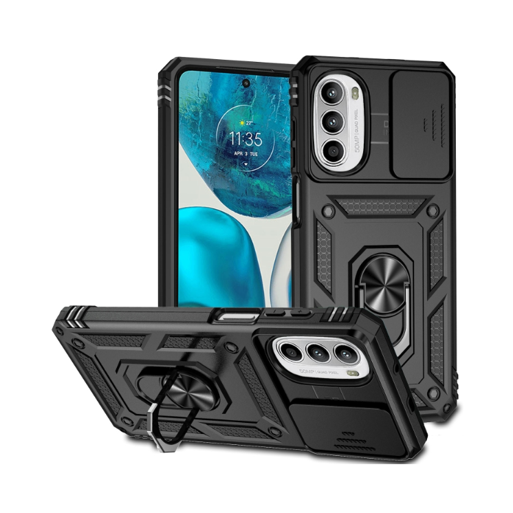 Motorola G52/G82. Funda Armor camshield con anillo.