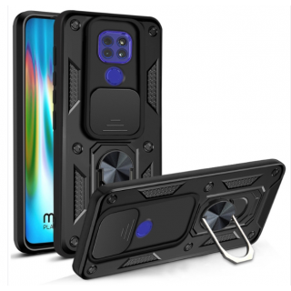 Motorola G9 Play. Funda camshield TPU+PC con anillo