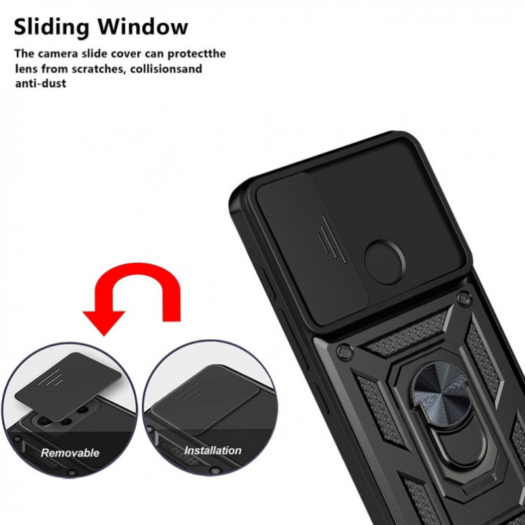Motorola G60s. Funda camshield PC+TPU con anillo