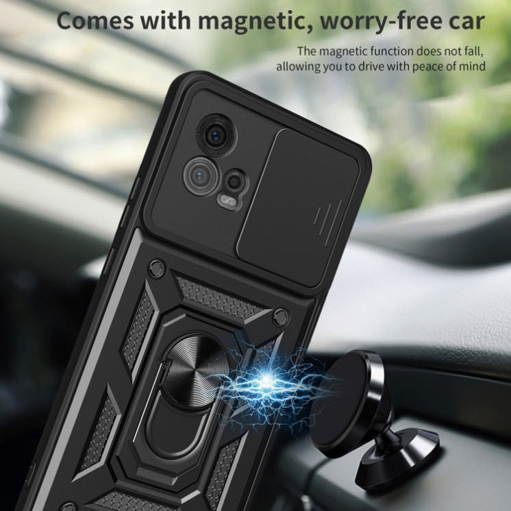 Motorola G72. Funda camshield con anillo