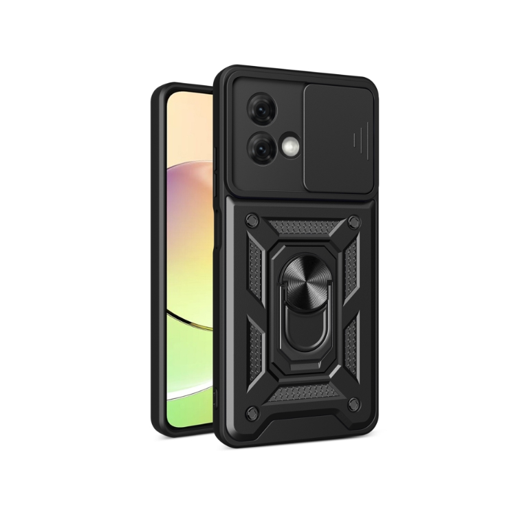 Motorola G84. Funda con protector de cámaras y anillo