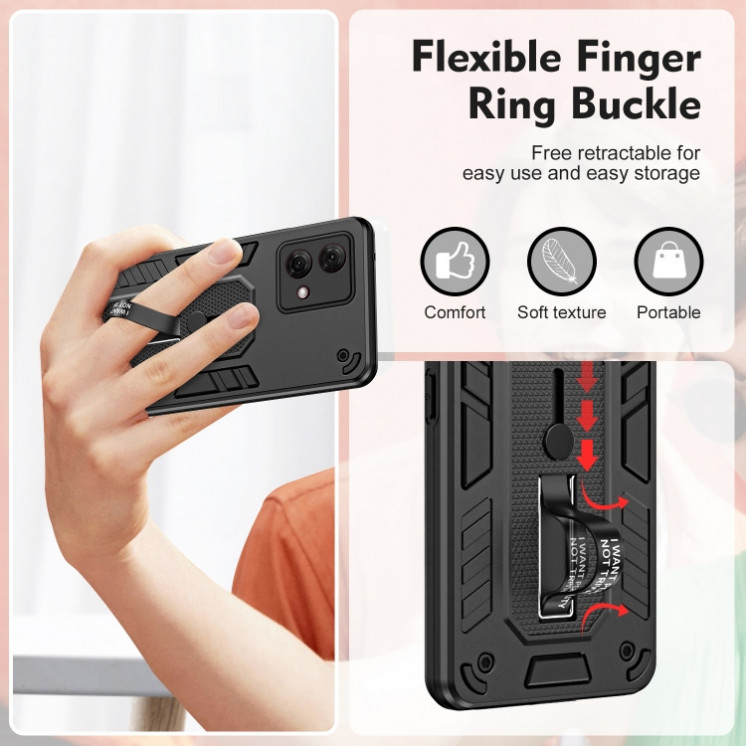 Motorola G84. Funda Armor con stand y correa
