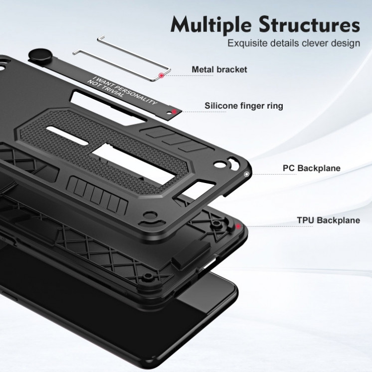Motorola G84. Funda Armor con stand y correa