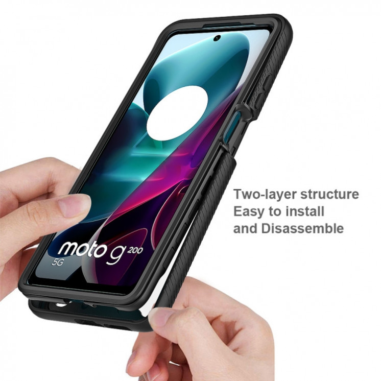 Motorola G200 5G. Funda 360 con protector de pantalla.