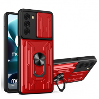 Motorola G200 5G. Funda camshield con anillo + porta tarjeta