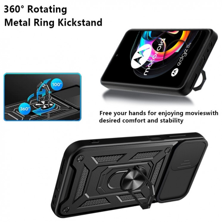 Motorola Edge 20 Lite. Funda camshield con anillo