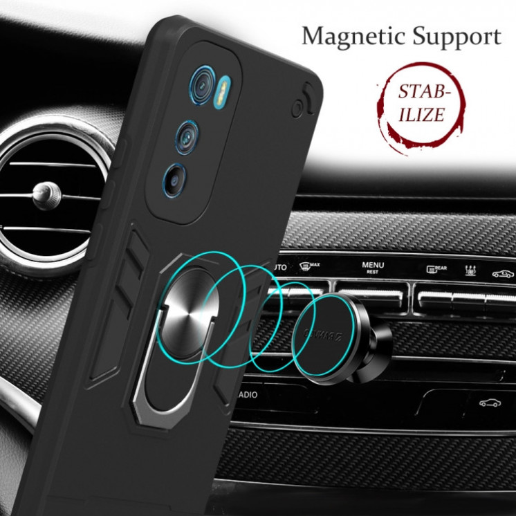 Motorola Edge 30. Funda Armor PC+TPU con anillo