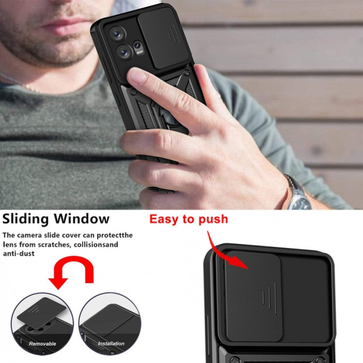 Motorola Edge 30 Fusion. Funda camshield con anillo