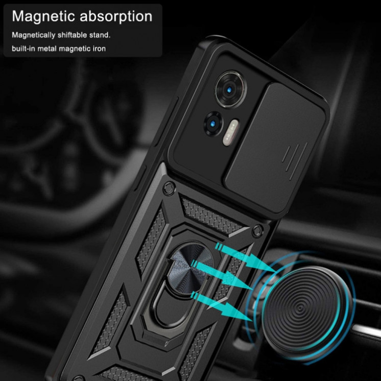 Motorola Edge 30 Neo. Funda Camshield con anillo 360