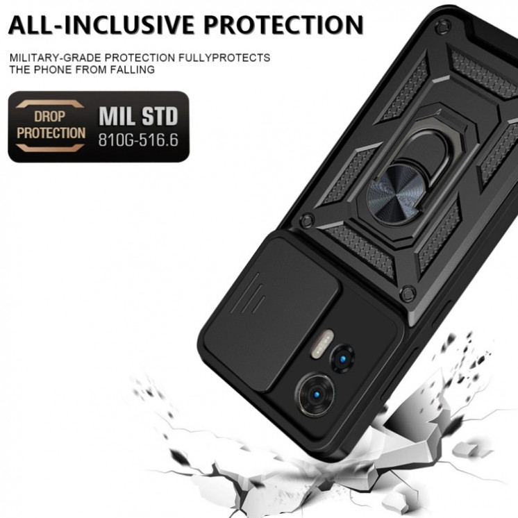Motorola Edge 30 Neo. Funda Camshield con anillo 360