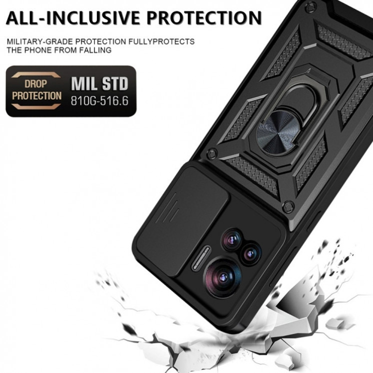 Motorola Edge 30 Ultra. Funda Camshield con anillo 360
