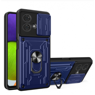 Motorola Edge 40 Neo. Funda camshield con anillo + porta tarjeta
