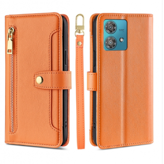 Motorola Edge 40 Neo 5G. Funda Leather case billetera con correa