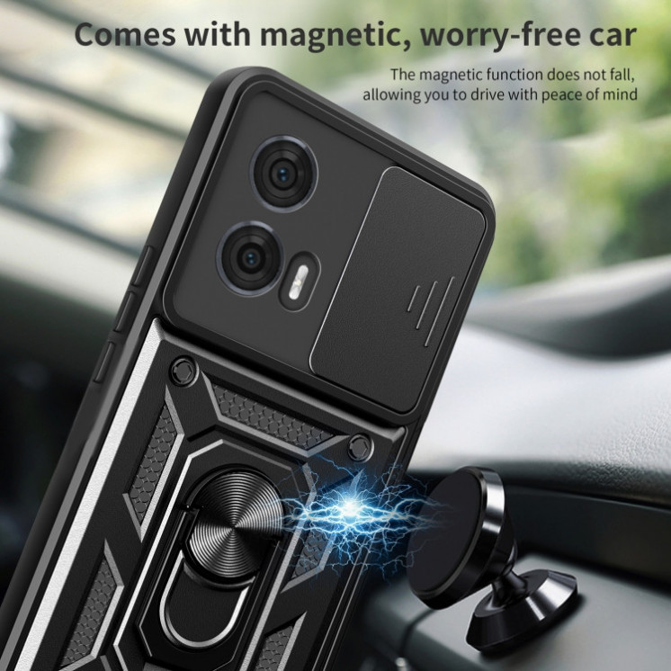 Motorola Edge 50 Fusion. Funda Camshield TPU+PC con anillo