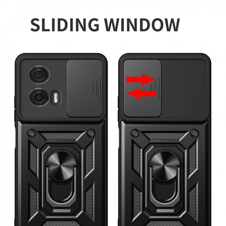 Motorola Edge 50 Fusion. Funda Camshield TPU+PC con anillo