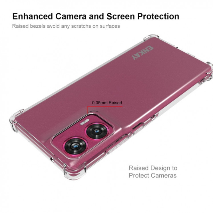 Motorola Edge 50 Fusion 5G. Funda ENKAY TPU (transparente)