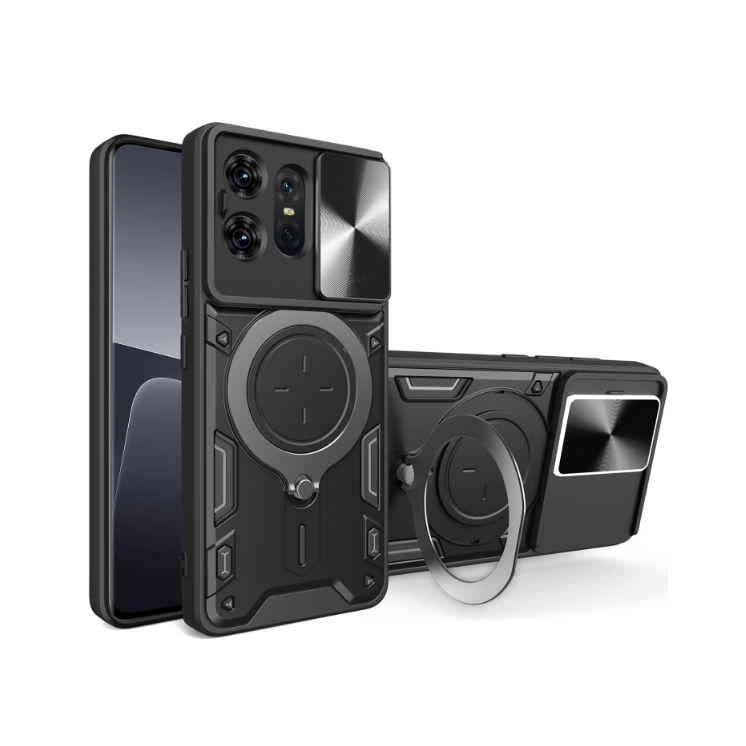 Motorola Edge 50 pro. Funda Camshield con anillo compatible con soportes magnéticos