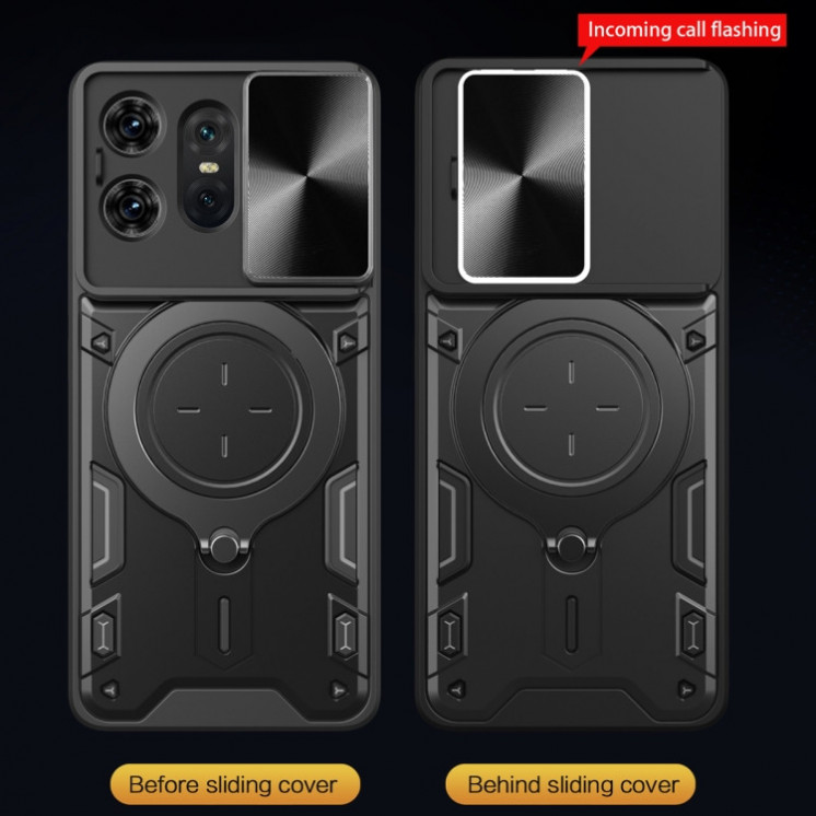 Motorola Edge 50 pro. Funda Camshield con anillo compatible con soportes magnéticos