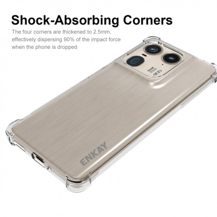Motorola Edge 50 Ultra. Funda ENKAY Airbag TPU (transparente)