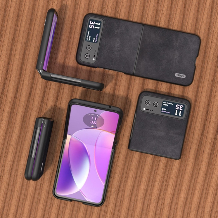 Motorola Razr 40. Funda ABEEL textura cuero de PU