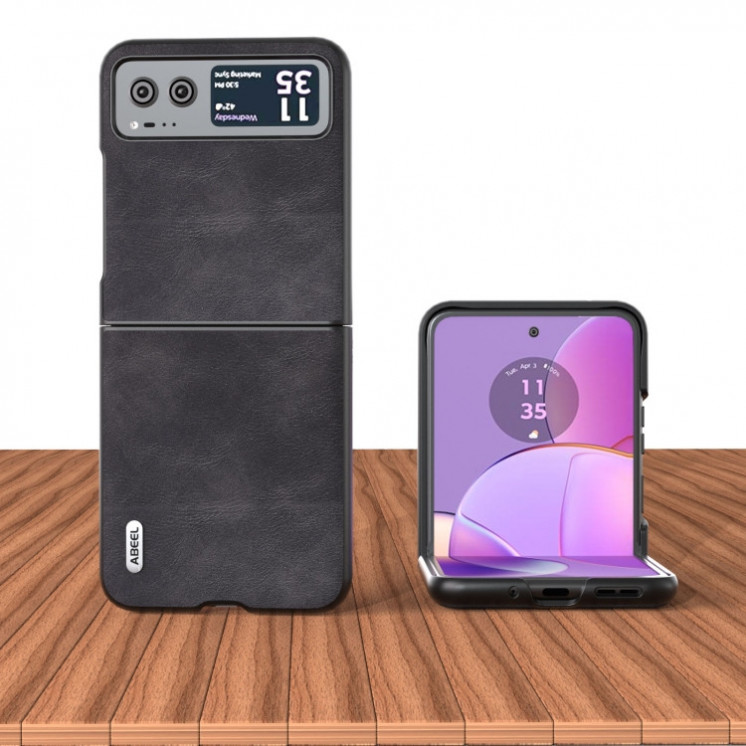 Motorola Razr 40. Funda ABEEL textura cuero de PU