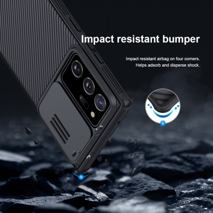Samsung Note 20 Ultra. Funda NILLKIN camshield Black mirror Pro series.