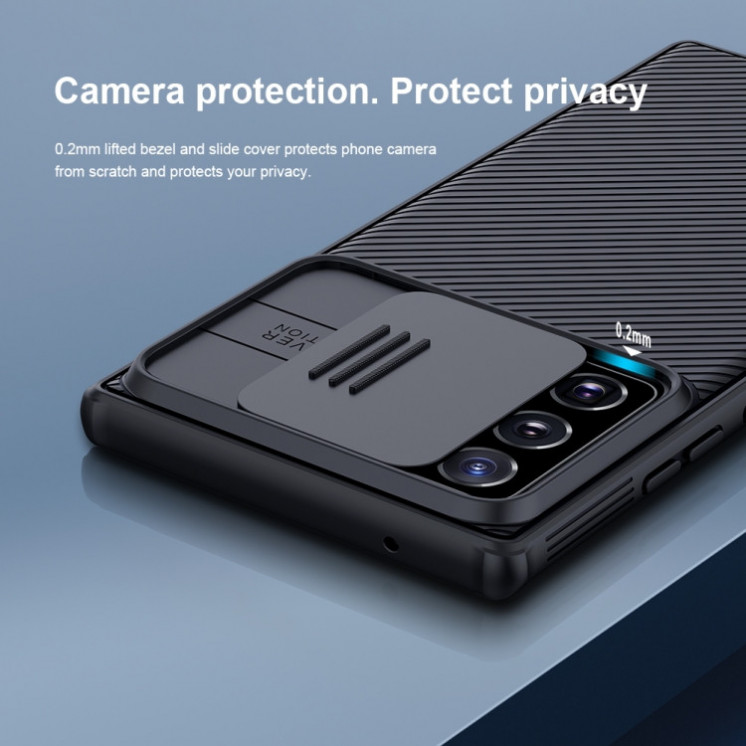Samsung Note 20 Ultra. Funda NILLKIN camshield Black mirror Pro series.