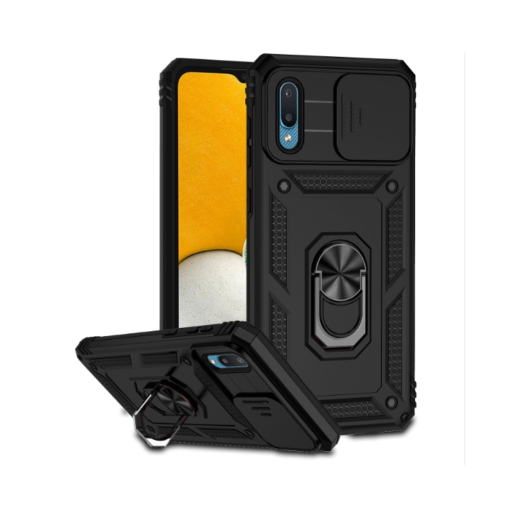 Samsung A02. Funda Armor camshield con anillo