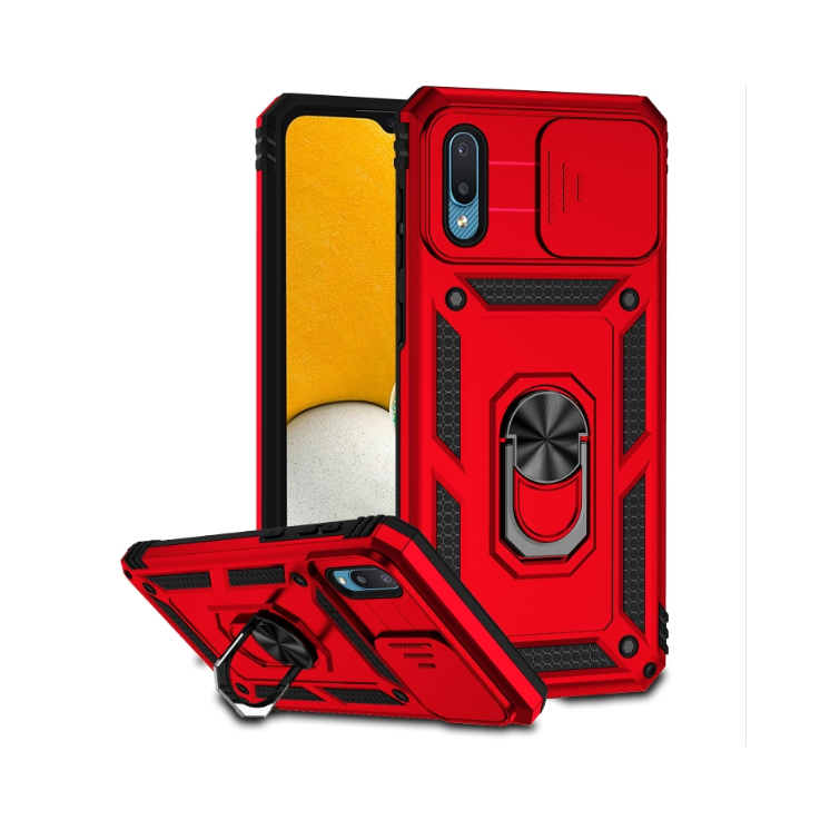 Samsung A02. Funda Armor camshield con anillo