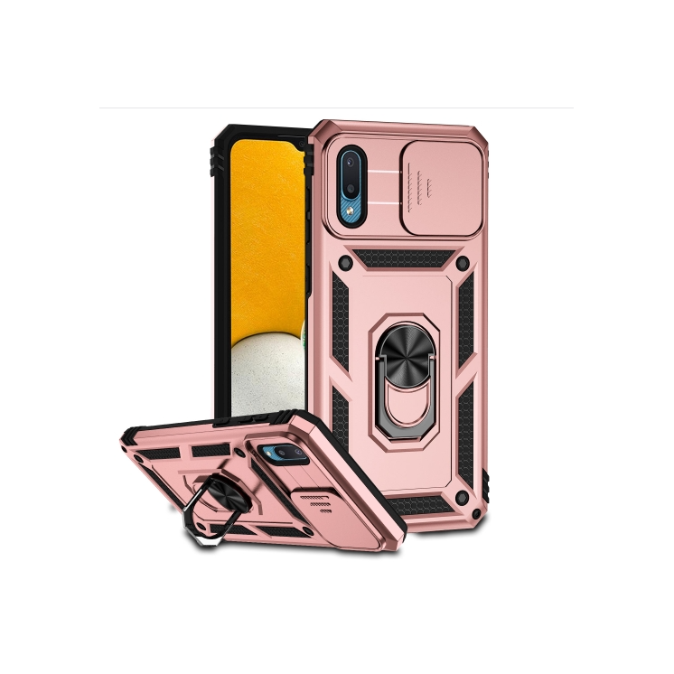 Samsung A02. Funda Armor camshield con anillo