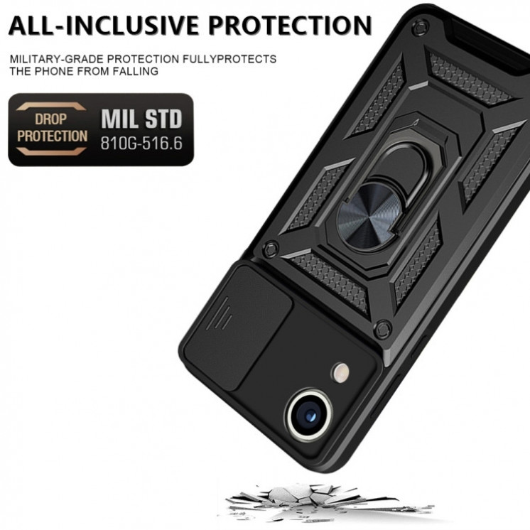 Samsung A03 core. Funda camshield con anillo 360