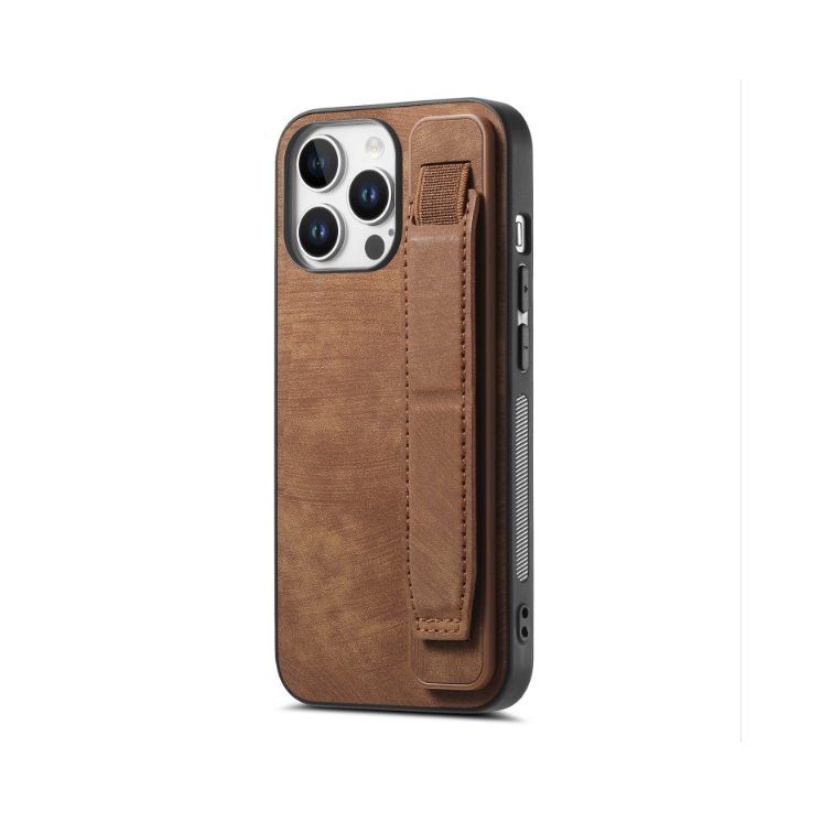 IPhone 16 Pro. Funda leather case con correa elástica
