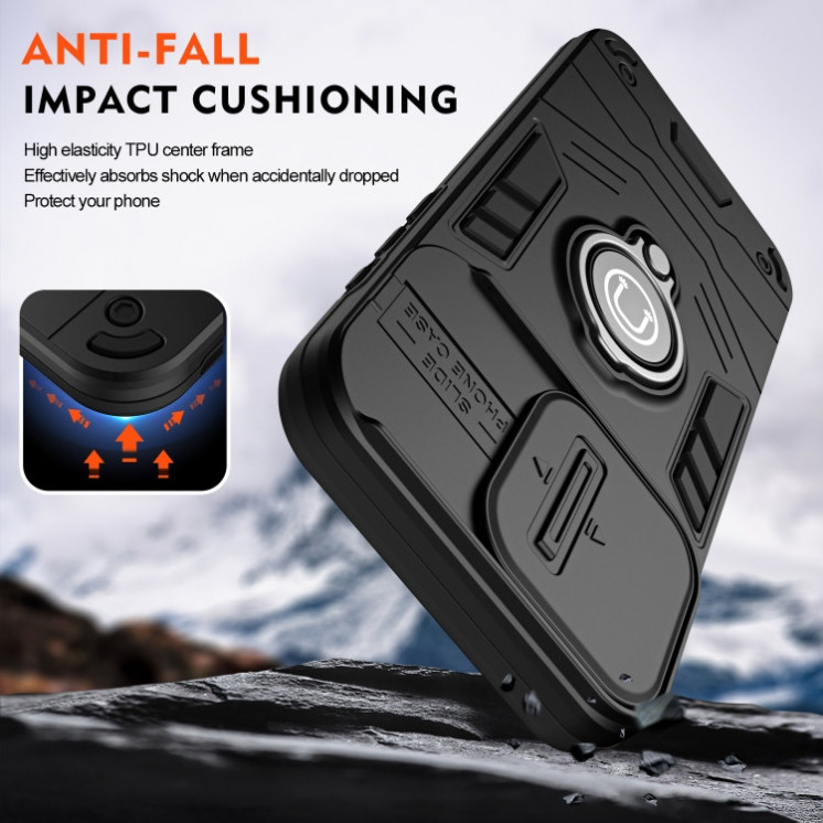 Motorola G75. Funda Camshield magnético con anillo