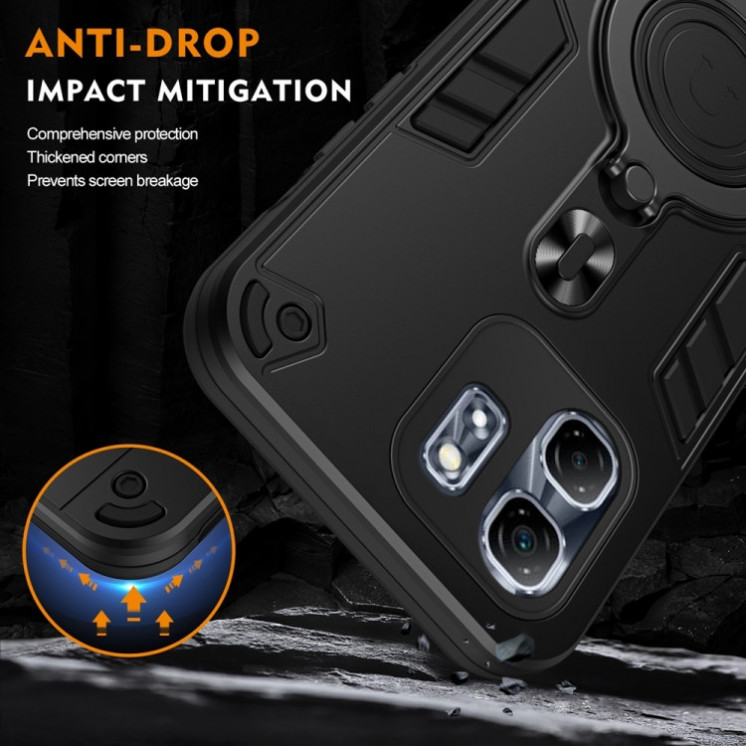 Infinix Smart 9/Hot 50i. Funda Armor TPU+PC con anillo 360