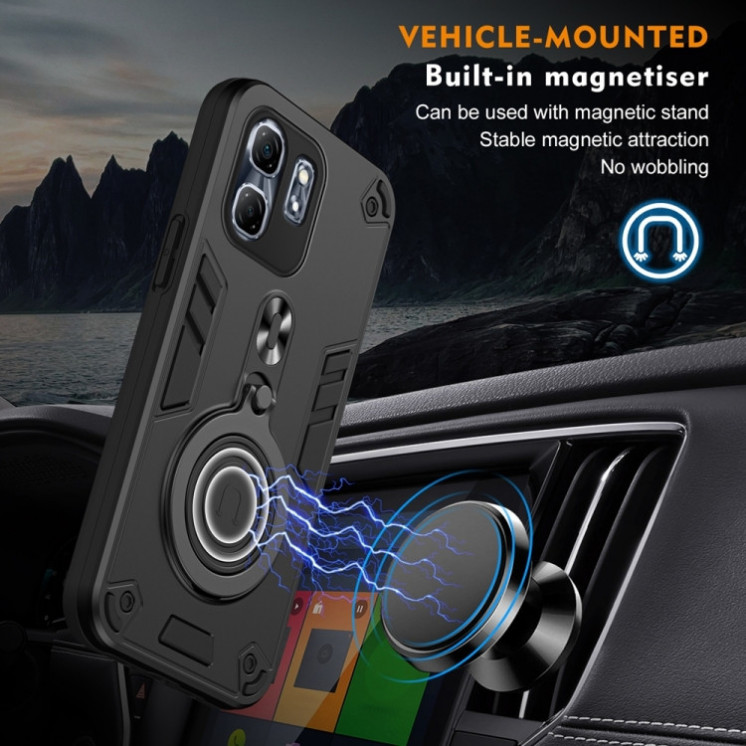 Infinix Smart 9/Hot 50i. Funda Armor TPU+PC con anillo 360