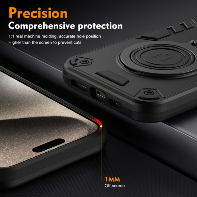 Infinix Smart 9/Hot 50i. Funda Armor TPU+PC con anillo 360